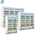 Freezer refrigerated display cabinet supermarket, refrigerator beverage cabinet vertical commercial beer single and double